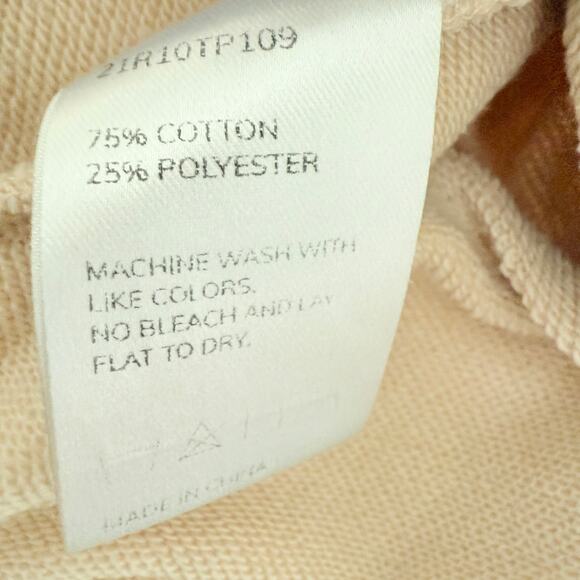 Nap Crew Neck Drawstring Waist Loungewear Oversized Sweatshirt Cream Size XL - Picture 7 of 7